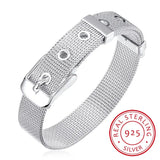 925 Sterling Silver Bracelet 14mm Chain Bangle for Men