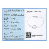 Austria 925 Silver Square Beads Charm Bracelet for Women