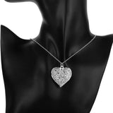 Heart Tree Of Life Pendant Necklace 925 Sterling Silver Jewelry