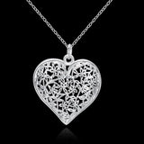 Heart Tree Of Life Pendant Necklace 925 Sterling Silver Jewelry