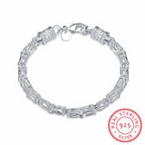 Men's Dragon Chains Bracelet 925 Sterling Silver Charm Dragon Pulseras