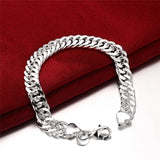 Men's 925 Sterling Silver Snake Chain Bracelet 8''