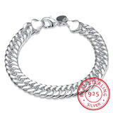 Men's 925 Sterling Silver Snake Chain Bracelet 8''