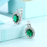 Zirconia Hoop Earrings with Crystals Fine Jewelry Gift