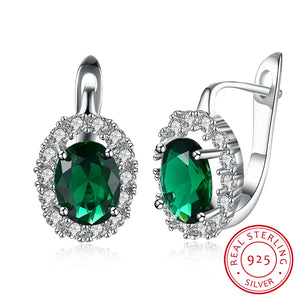 Zirconia Hoop Earrings with Crystals Fine Jewelry Gift