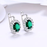 Zirconia Hoop Earrings with Crystals Fine Jewelry Gift