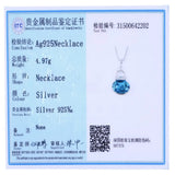 Crystals Bag Pendant Necklace For Women 925 Sterling Silver Collares