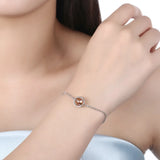 Austrian Crystal 925 Silver Ball Charm Bracelet Bangle Beads for Women