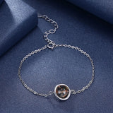Austrian Crystal 925 Silver Ball Charm Bracelet Bangle Beads for Women