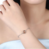 Austrian Crystal 925 Silver Ball Charm Bracelet Bangle Beads for Women