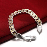 925 Sterling Silver Charm Bracelet for Men and Women with S925 Stamp