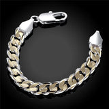 925 Sterling Silver Charm Bracelet for Men and Women with S925 Stamp