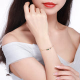 S925 Silver Plated Geometric Charm Bracelet for Women