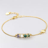 S925 Silver Plated Geometric Charm Bracelet for Women