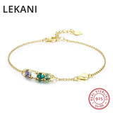 S925 Silver Plated Geometric Charm Bracelet for Women