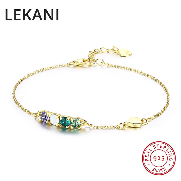S925 Silver Plated Geometric Charm Bracelet for Women