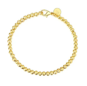 925 Silver Bead Chain Bracelet Women's Jewelry