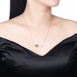 Romantic Rose Key Necklace Pendant Crystals From Austria S925 Silver Chain