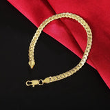 925 Silver Flat Snake Chain Bracelet For Women