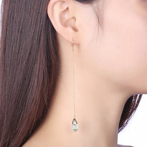 LEKANI Water Drop Earring Crystal 925 Sterling Silver Mothers Gift