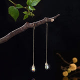 LEKANI Water Drop Earring Crystal 925 Sterling Silver Mothers Gift