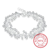 925 Silver Grapes Beads Bracelet for Women