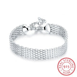 925 Silver Soft Watchband Charm Bracelet & Bangles