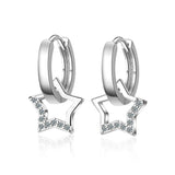 Zirconia Star Tassel 925 Silver Earrings S-E786