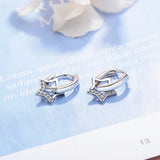 Zirconia Star Tassel 925 Silver Earrings S-E786