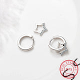 Zirconia Star Tassel 925 Silver Earrings S-E786