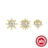 925 Silver Star Crystal Studs 3pcs Set