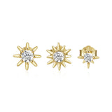 925 Silver Star Crystal Studs 3pcs Set
