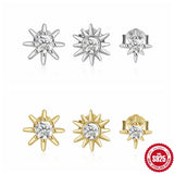 925 Silver Star Crystal Studs 3pcs Set