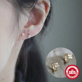 925 Silver Hoop Earrings Zircon Mini Earings Fine Jewelry