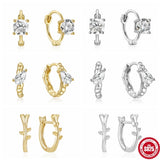 925 Silver Hoop Earrings with Cubic Zirconia