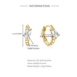 925 Silver Hoop Earrings with Cubic Zirconia