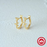 925 Silver Hoop Earrings with Cubic Zirconia