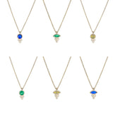 925 Silver Zircon Choker Necklaces Diamond Pendant for Women