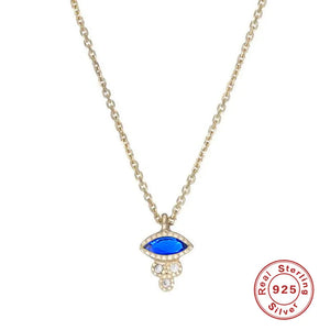 925 Silver Zircon Choker Necklaces Diamond Pendant for Women