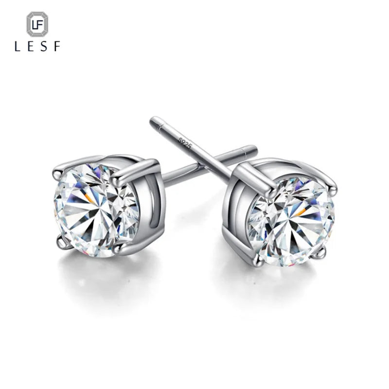 925 Silver Synthetic Diamond Bridal Stud Earrings Gift