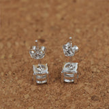 925 Silver Synthetic Diamond Bridal Stud Earrings Gift