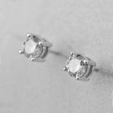925 Silver Synthetic Diamond Bridal Stud Earrings Gift