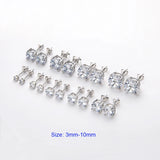 925 Silver Round Cut SONA Stone Earrings Wedding Jewelry