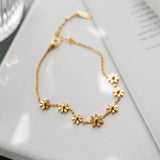 LESIEM Plated Maiden Anklet Flowers Leg Jewelry