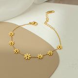LESIEM Plated Maiden Anklet Flowers Leg Jewelry