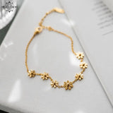 LESIEM Plated Maiden Anklet Flowers Leg Jewelry