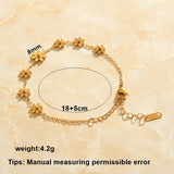 LESIEM Plated Maiden Anklet Flowers Leg Jewelry