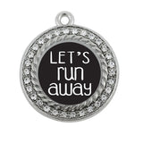 Circle Charm Let's Run Away Necklace