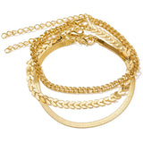 3pcs Snake Chain Anklets for Women Beach Foot Jewelry Leg Chain Anklet Bracelets