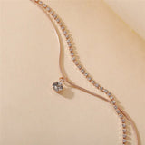 Boho Beads Anklets for Women Bohemian CZ Ankle Bracelet